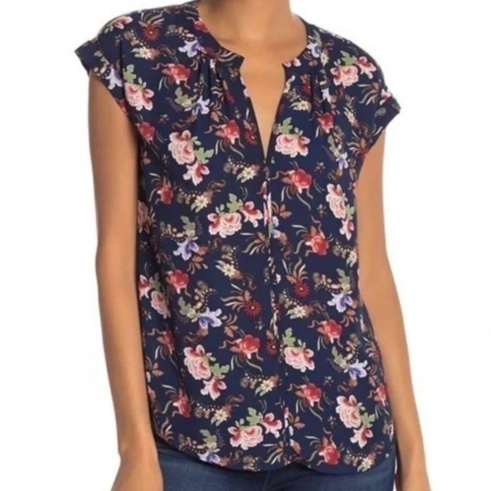 Philosophy Navy Print Blouse